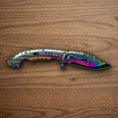 Boker Magnum Rainbow Folding Knife 3.75" Stainless Steel Blade Mermaid Embellished Handle
