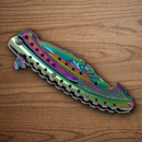 Boker Magnum Rainbow Folding Knife 3.75" Stainless Steel Blade Mermaid Embellished Handle