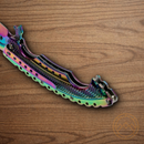Boker Magnum Rainbow Folding Knife 3.75" Stainless Steel Blade Mermaid Embellished Handle