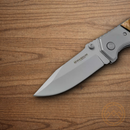 Boker Magnum Forest Ranger Folding Knife 4" 440 Steel Blade Burl Wood Handle