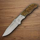 Boker Magnum Forest Ranger Folding Knife 4" 440 Steel Blade Burl Wood Handle