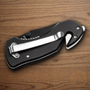Boker Magnum Compact Rescue Folding Knife 1.88" 440 Steel Blade Black Aluminum Handle