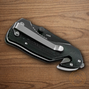 Boker Magnum Compact Rescue Folding Knife 1.88" 440 Steel Blade Black Aluminum Handle