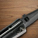 Boker Magnum Compact Rescue Folding Knife 1.88" 440 Steel Blade Black Aluminum Handle
