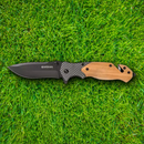 Boker Magnum Blomkvist Folding Knife 3.38" 440 Steel Blade Olive Wood Handle