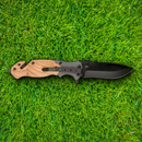 Boker Magnum Blomkvist Folding Knife 3.38" 440 Steel Blade Olive Wood Handle