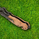 Boker Magnum Blomkvist Folding Knife 3.38" 440 Steel Blade Olive Wood Handle