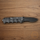 Boker Magnum Stealth Tactical Folding Knife 3.75" 440 Steel Blade Black Aluminum Handle