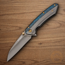 Boker Magnum Cobalt Folding Knife 3.5" 440A Steel Blade Gray/Blue Stainless Handle