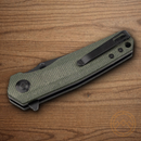 Boker Magnum Field Flipper Folding Knife 2.88" 440A Steel Blade Green Micarta Handle