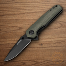 Boker Magnum Field Flipper Folding Knife 2.88" 440A Steel Blade Green Micarta Handle