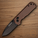 Boker Magnum Rockstub Folding Knife 2.63" 440 Steel Blade Brown Micarta Handle