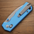 Boker Magnum Rockstub Folding Knife 2.63" 440 Steel Blade Blue Aluminum Handle