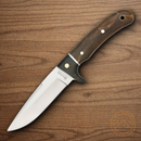 Boker Magnum Elk Hunter Fixed Knife 4.25" 440 Steel Blade Brown Wood Handle