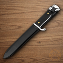 Boker Magnum German Scout Fixed Knife 5.5" 440A Steel Blade Black POM Handle