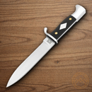 Boker Magnum German Scout Fixed Knife 5.5" 440A Steel Blade Black POM Handle