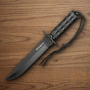 Boker Magnum Survivalist Fixed Knife 8" Stainless Steel Blade Black Aluminum Handle