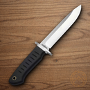 Boker Magnum Sledgedog Fixed Knife 6.75" 440 Steel Blade Black TPR Handle.