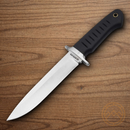 Boker Magnum Sledgedog Fixed Knife 6.75" 440 Steel Blade Black TPR Handle.