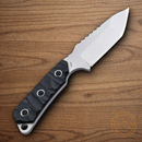 Boker Magnum Survival Neckup Fixed Knife 2.88" 440A Steel Blade Black G10 Handle.