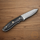 Boker Magnum Vernery Fixed Knife 3.5" Damascus Steel Blade Ebony Wood Handle