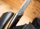 Boker Magnum Vernery Fixed Knife 3.5" Damascus Steel Blade Ebony Wood Handle