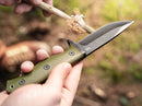 Boker Magnum Bushcraft DP Fixed Knife 4.25" 440A Steel Blade Green G10 Handle
