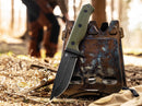 Boker Magnum Bushcraft DP Fixed Knife 4.25" 440A Steel Blade Green G10 Handle
