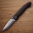 Boker Plus Gent I Folding Knife 3.25" Damascus Steel Blade Ebony Wood Handle