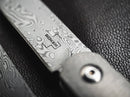Boker Plus LRF Folding Knife 3.25" Damascus Steel Blade Titanium Handle