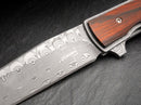 Boker Plus Urban Trapper Folding Knife 3.5" Damascus Steel Blade Cocobolo Wood Handle