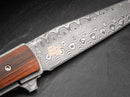Boker Plus Urban Trapper Folding Knife 3.5" Damascus Steel Blade Cocobolo Wood Handle