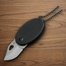 Boker Plus L'Egg Neck Folding Knife 1.38" D2 Tool Steel Blade Black G10 Handle