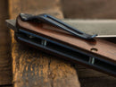Boker Plus Exskelibur I Folding Knife 3 1/2" Damascus Steel Blade Brown Cocobolo Wood Handle