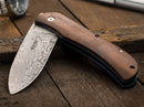 Boker Plus Exskelibur I Folding Knife 3 1/2" Damascus Steel Blade Brown Cocobolo Wood Handle