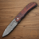 Boker Plus Exskelibur I Folding Knife 3 1/2" Damascus Steel Blade Brown Cocobolo Wood Handle
