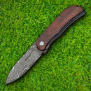 Boker Plus Exskelibur II Folding Knife 2.75" Damascus Steel Blade Cocobolo Wood Handle