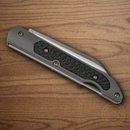 Boker Plus Genios Folding Knife 3" VG-10 Steel Blade Black Titanium/Carbon Fiber Handle.