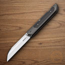 Boker Plus Genios Folding Knife 3" VG-10 Steel Blade Black Titanium/Carbon Fiber Handle.