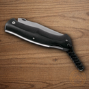 Boker Plus Kerberos Folding Knife 3.5" D2 Tool Steel Blade Black G10 Handle.