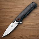 Boker Plus Nebula Folding Knife 3.63" D2 Tool Steel Blade Marbled Carbon Fiber Handle.
