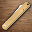 Boker Plus Zenshin 42 Folding Knife 2.95" 440C Steel Blade Brass Handle