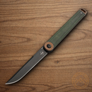 Boker Plus Kaizen Folding Knife 3" D2 Tool Steel Blade Green Micarta Handle