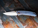 Boker Plus Canoe Folding Knife 2.75" S35VN Steel Blade Blue Titanium Handle.