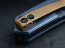 Boker Plus Canoe Folding Knife 2.75" S35VN Steel Blade Blue Titanium Handle.