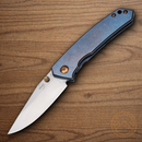 Boker Plus Canoe Folding Knife 2.75" S35VN Steel Blade Blue Titanium Handle.