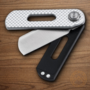 Boker Plus Ovalmoon Swivel Folding Knife 1.88" D2 Tool Steel Blade Silver Aluminum Handle