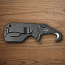 Boker Plus Rescom Folding Knife 2" D2 Tool Steel Blade Black Zytel/Stainless Handle
