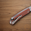 Boker Plus Boston Folding Knife 2.75" D2 Tool Steel Blade Burgundy G10 Handle
