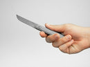 Boker Plus Wasabi Folding Knife 2.88" Damascus Steel Blade Gray Titanium Handle